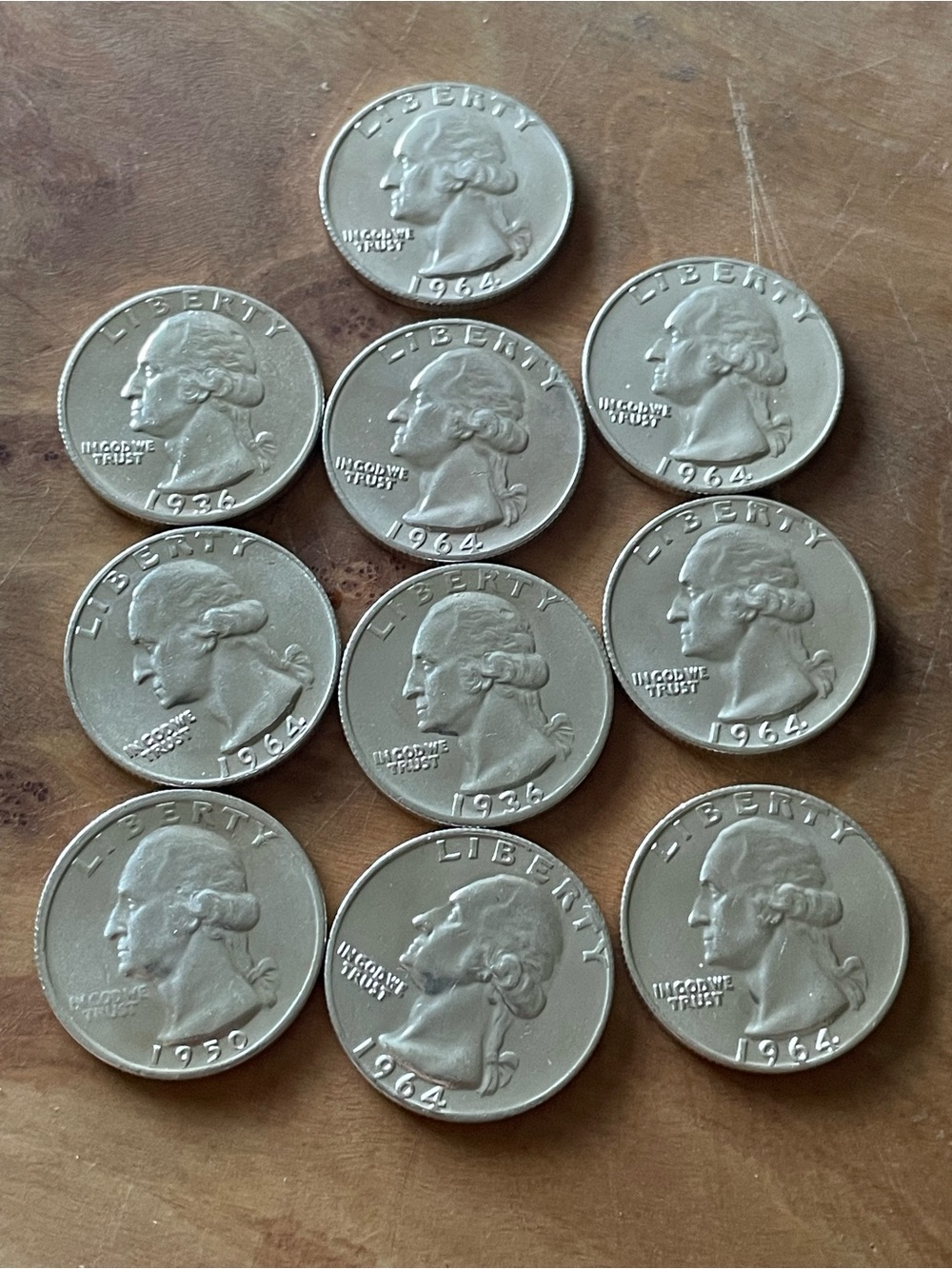 10 silver quarter coins 90% silver